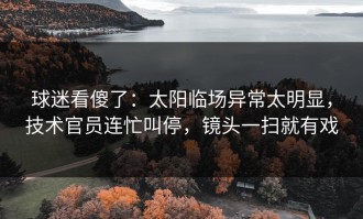 球迷看傻了：太阳临场异常太明显，技术官员连忙叫停，镜头一扫就有戏
