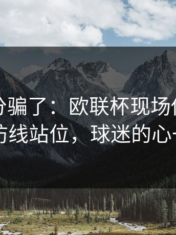 别被比分骗了：欧联杯现场传出伤病隐患，防线站位，球迷的心一下沉了