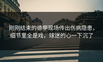 刚刚结束的德甲现场传出伤病隐患，细节里全是戏，球迷的心一下沉了