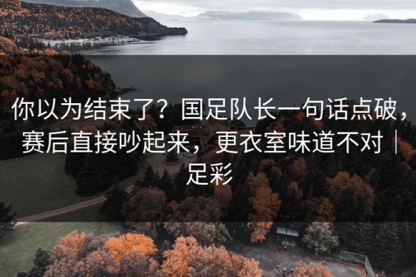 你以为结束了？国足队长一句话点破，赛后直接吵起来，更衣室味道不对｜足彩