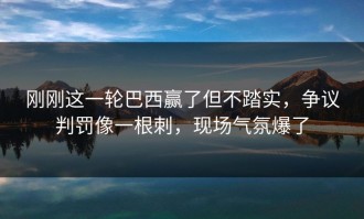 刚刚这一轮巴西赢了但不踏实，争议判罚像一根刺，现场气氛爆了