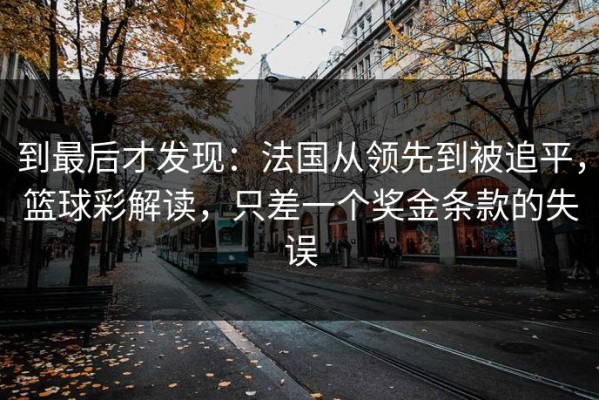 到最后才发现：法国从领先到被追平，篮球彩解读，只差一个奖金条款的失误